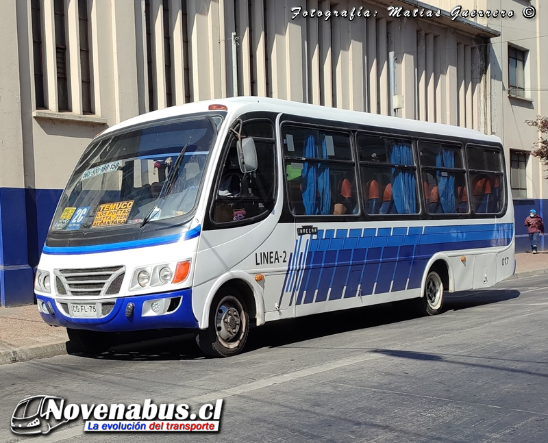 Carrocerías Inrecar Géminis I / Mercedes-Benz LO-915 / Línea 2 Temuco