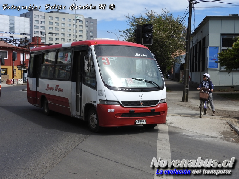 Marcopolo Senior / Mercedes-Benz LO-712 / Línea 3 Temuco