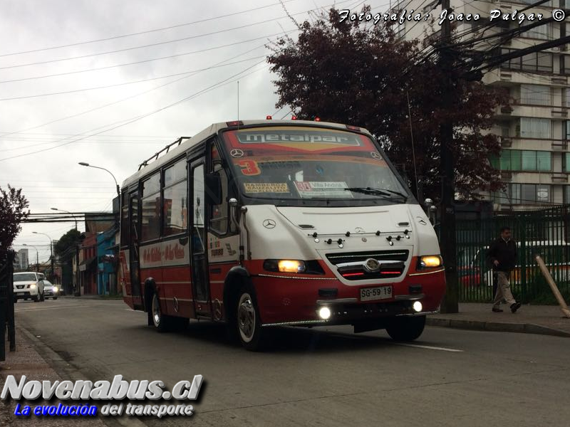 Metalpar Pucará 2000 / Mercedes Benz LO-814 / Linea 3 Temuco