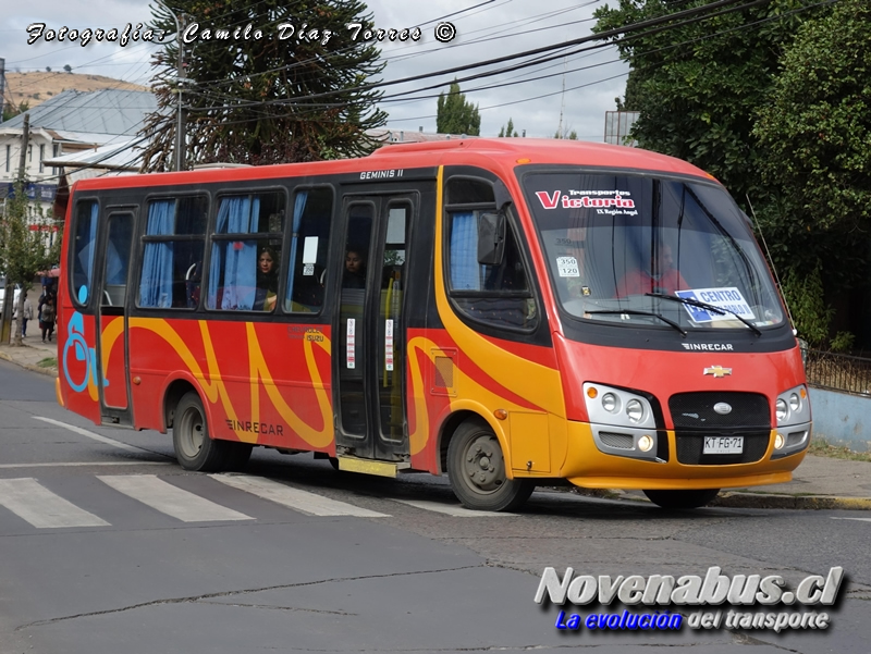 Carrocerías Inrecar Geminis II / Chevrolet NQR 916 / Buses Victoria (Línea 1 Angol)