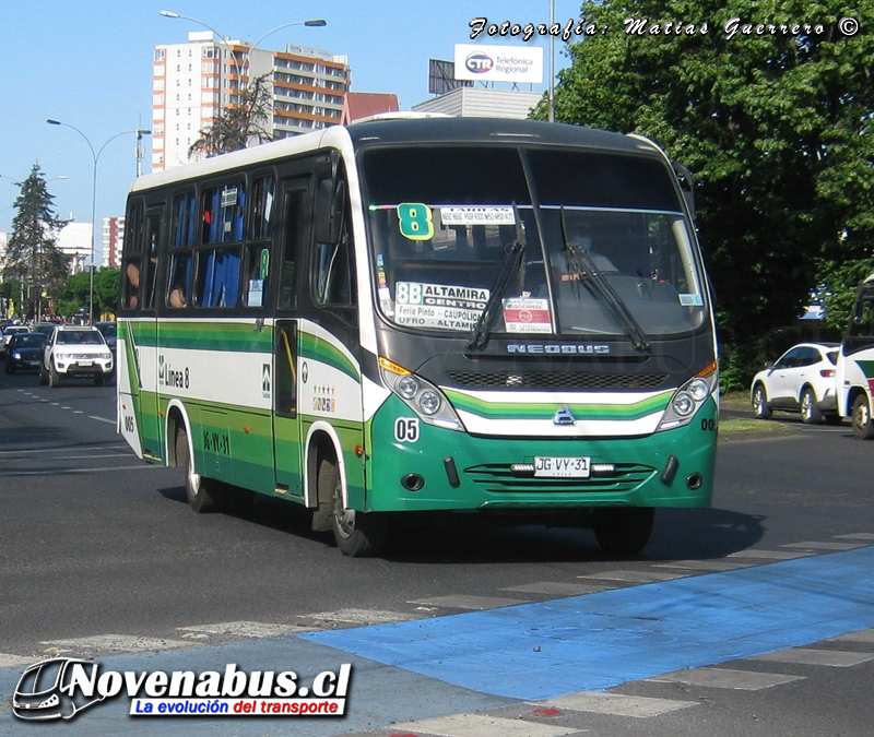 Neobus Thunder + / Agrale MA.9.2 / Línea 8 Temuco