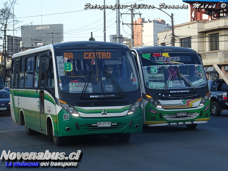 Neobus Thunder + / Agrale MA9.2 / Línea 8 y 5 Temuco