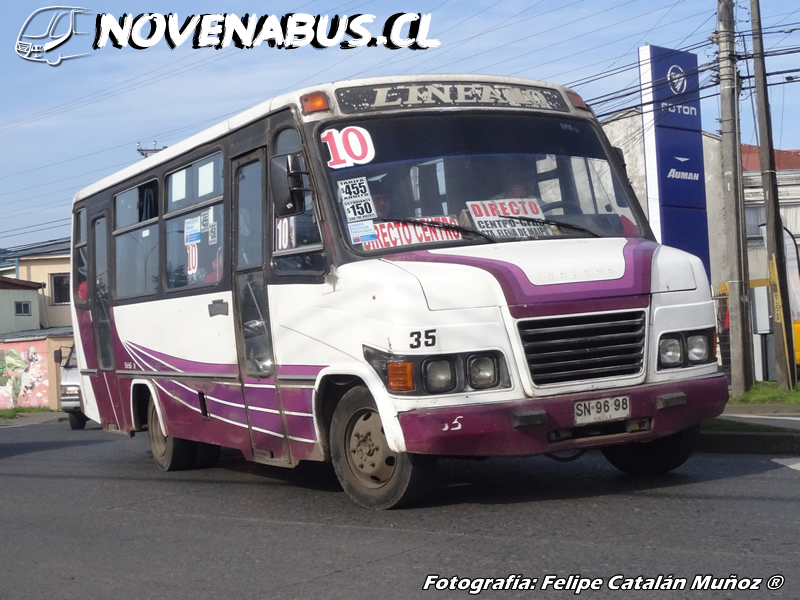 Carrocerías Inrecar / Mercedes-Benz LO-814 / Línea 10 Temuco