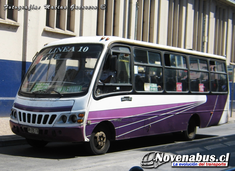 Carrocerías Inrecar Capricornio II / Mercedes-Benz LO-812 / Línea 10 Temuco