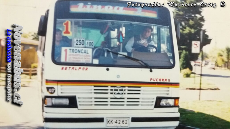 Metalpar Pucará II / Mercedes-Benz OF-812 / Línea 1 Temuco