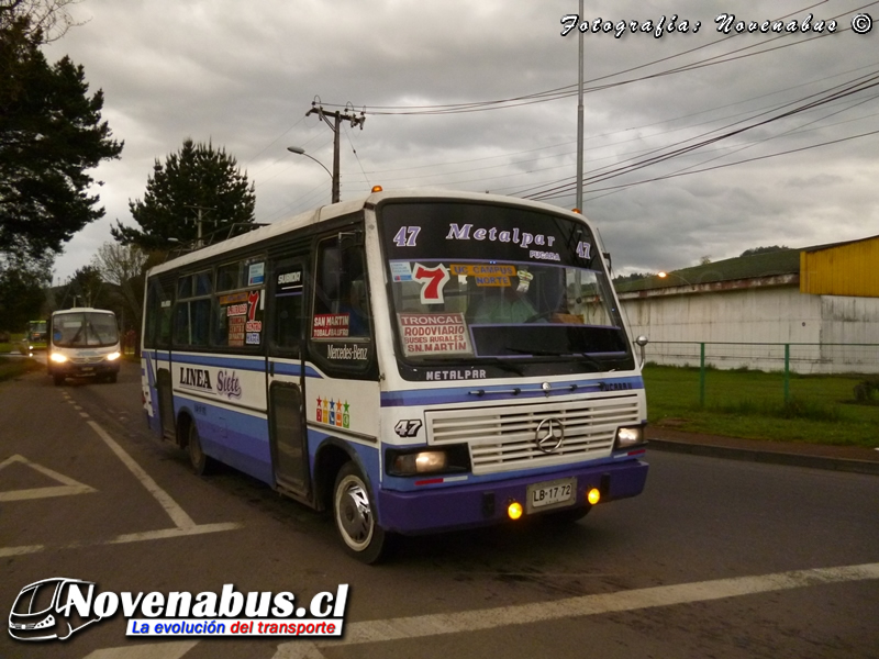 Metalpar Pucará ll / Mercedes-Benz OF-809 / Línea 7 Temuco